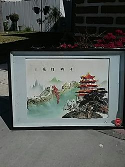 Vintage Shadowbox 3D painting