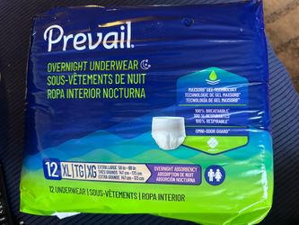 New Prevail Overnight Underwear XL, 12 Count