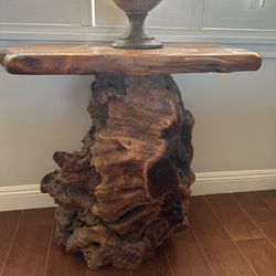 Live Edge Wood Console Table