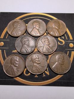 Lincoln wheat pennies 8 coin lot