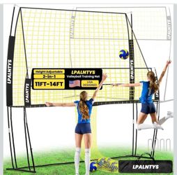 Volleyball Training Equipment, Volleyball Net System with Freely Height-Adjustable for Backyard, Volleyball Practice Net for Serving Setting Spiking, 
