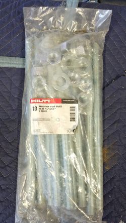 Hilti anchor rod HAS 3/4 x 14, 10 pieces