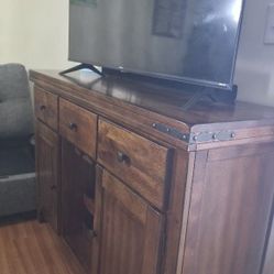 Wooden TV Stand Bob's Furniture Antique Wine Rack