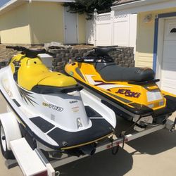 2 Jet Skis And Trailer 