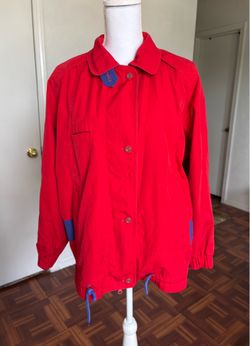London Fog Men’s vintage red and blue windbreaker jackets size small