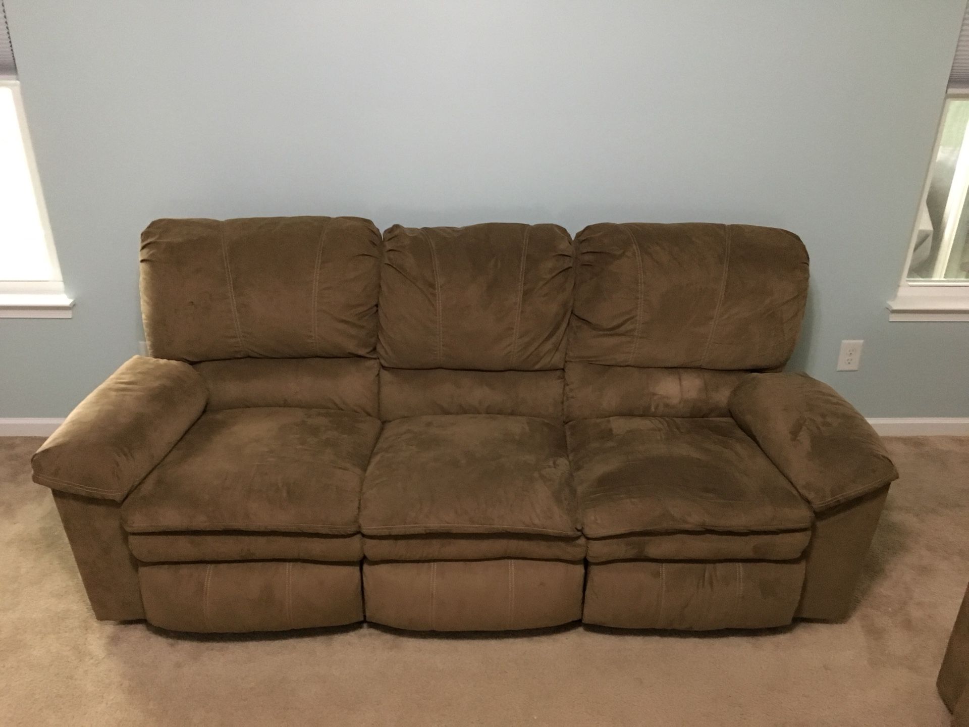 Reclining Microfiber Sofa