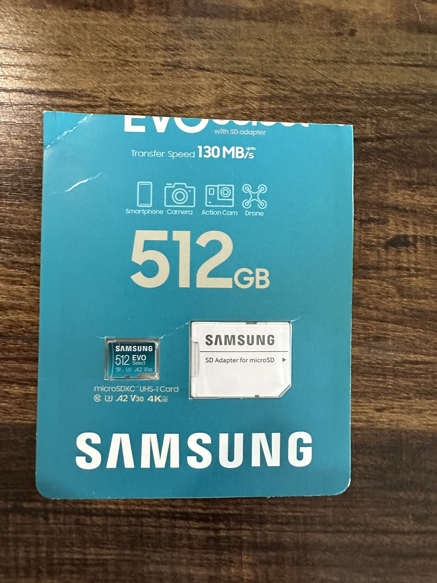 Samsung EVO Select 512GB microSD Memory Card + Adapter