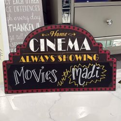 Home Cinema Sign 