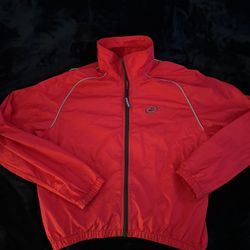 Windbreaker red size medium rain proof