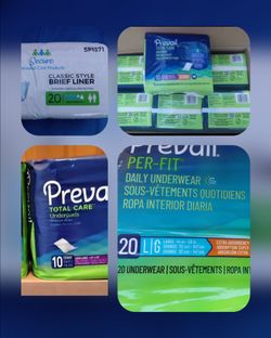 Underpads, Underwear, Brief Liners, Cleansers