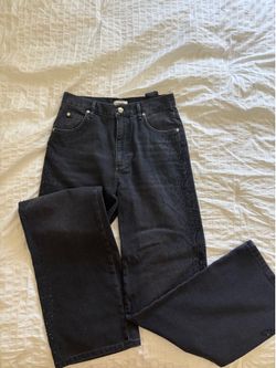 Sandro black crystal decal jeans