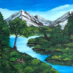 The Deer’s Home (Handmade Painting) 24x20