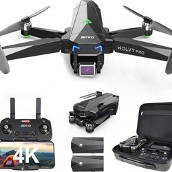 4K UHD, 60 Minutes Flight Time Quadcopter with Brushless Motor, GPS Return Home, Follow Me Drones for Pro Includes 1 Extra Battery