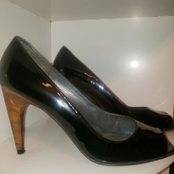 Stuart Weitzman Black Patent Leather Shoes