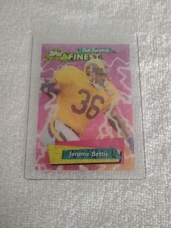 Rare Old 1995 Topps Finest Jerome Bettis Fan Favorite Football Card #FF2 - Beautiful & Perfect Condition 