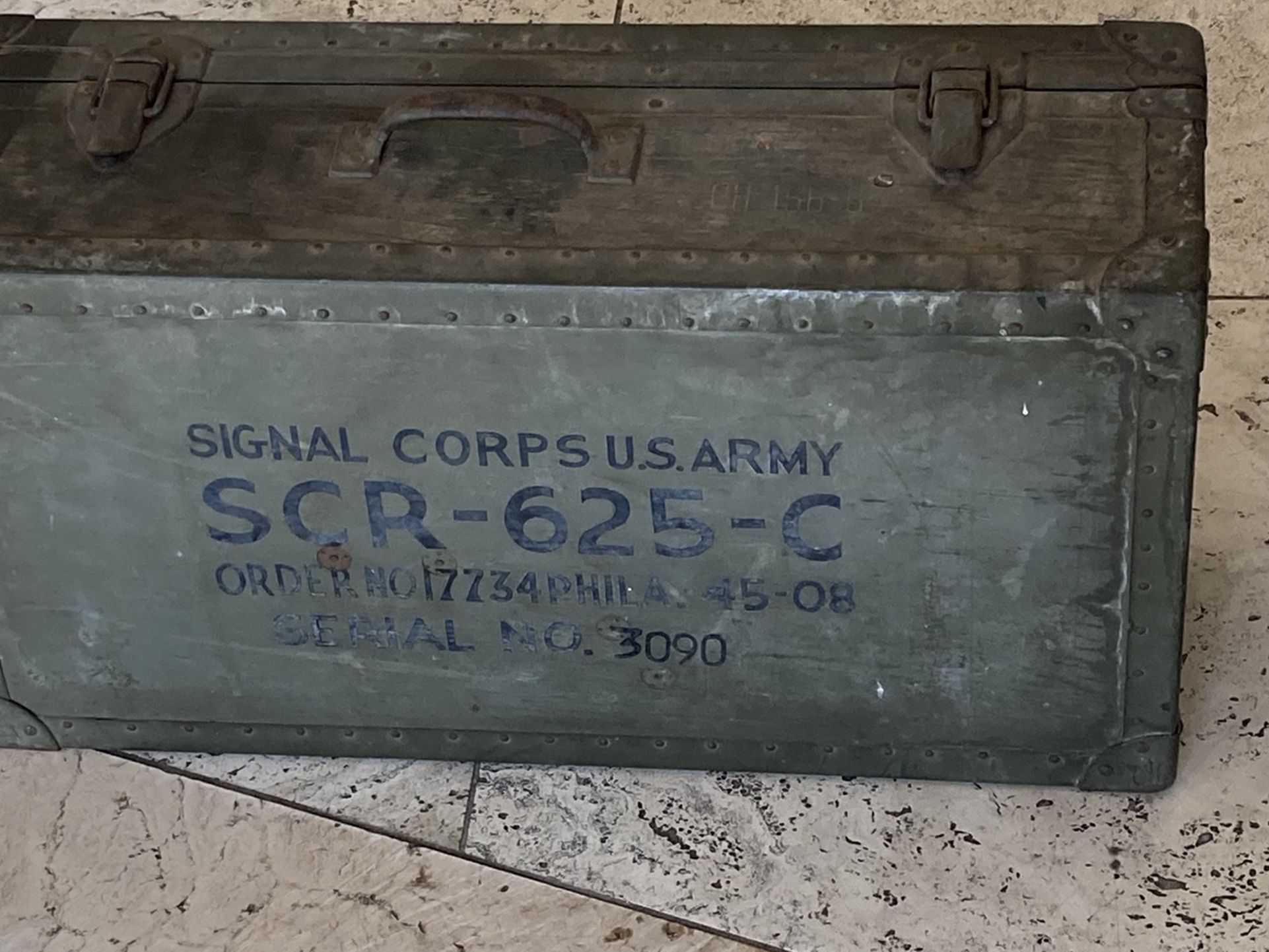Vintage WWII WW2 US military mine sweeper metal detector 1945 dated Man Cave