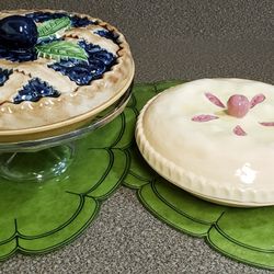Antique Decorative Ceramic Pie Dishes ONLY USED AS DECOR 