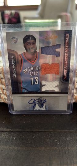 JAMES HARDEN 2010 PANINI ABSOLUTE ROOKIE AUTO AUTOGRAPH JERSEY/BALL CARD #/499! MINT