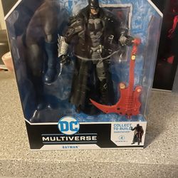DC Multiverse Dark Nights: Death Metal Batman 7" Action Figure with Build-A 'Darkfather' Parts and Accessories