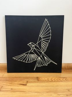 Discontinued IKEA PJÄTTERYD "Golden Bird" canvas print.