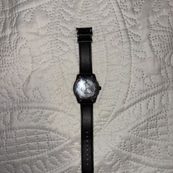 Movado Bold Men's Verso Black Dial Black Leather Strap Watch