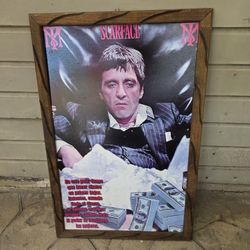 Scarface wall  art picture  wood framed