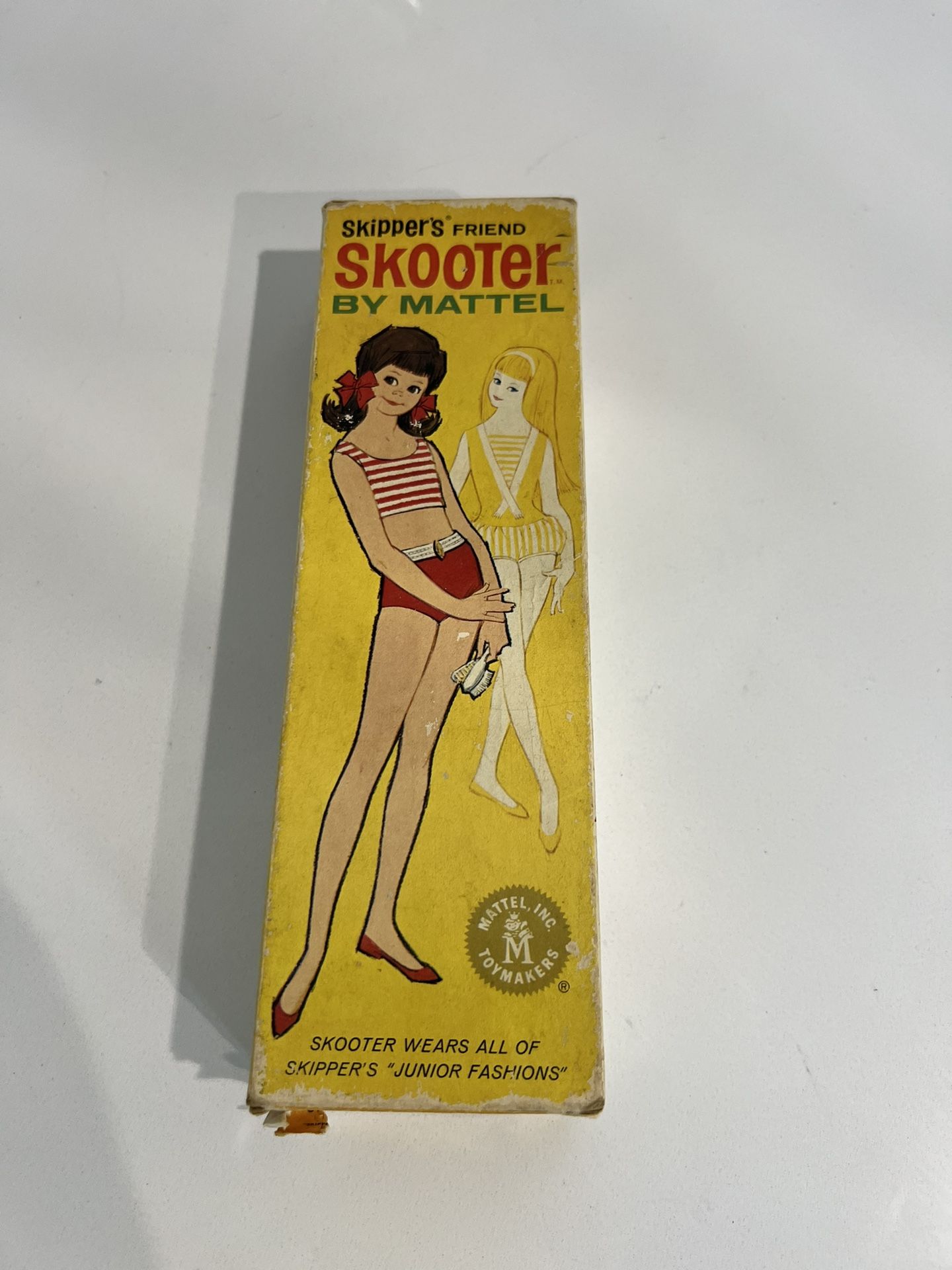 1964 MATTEL "SKOOTER" Doll #1040 in Original Box Barbie Skipper brunette