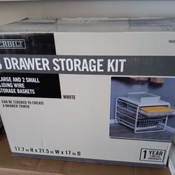 Three Drawer Metal Storage Container