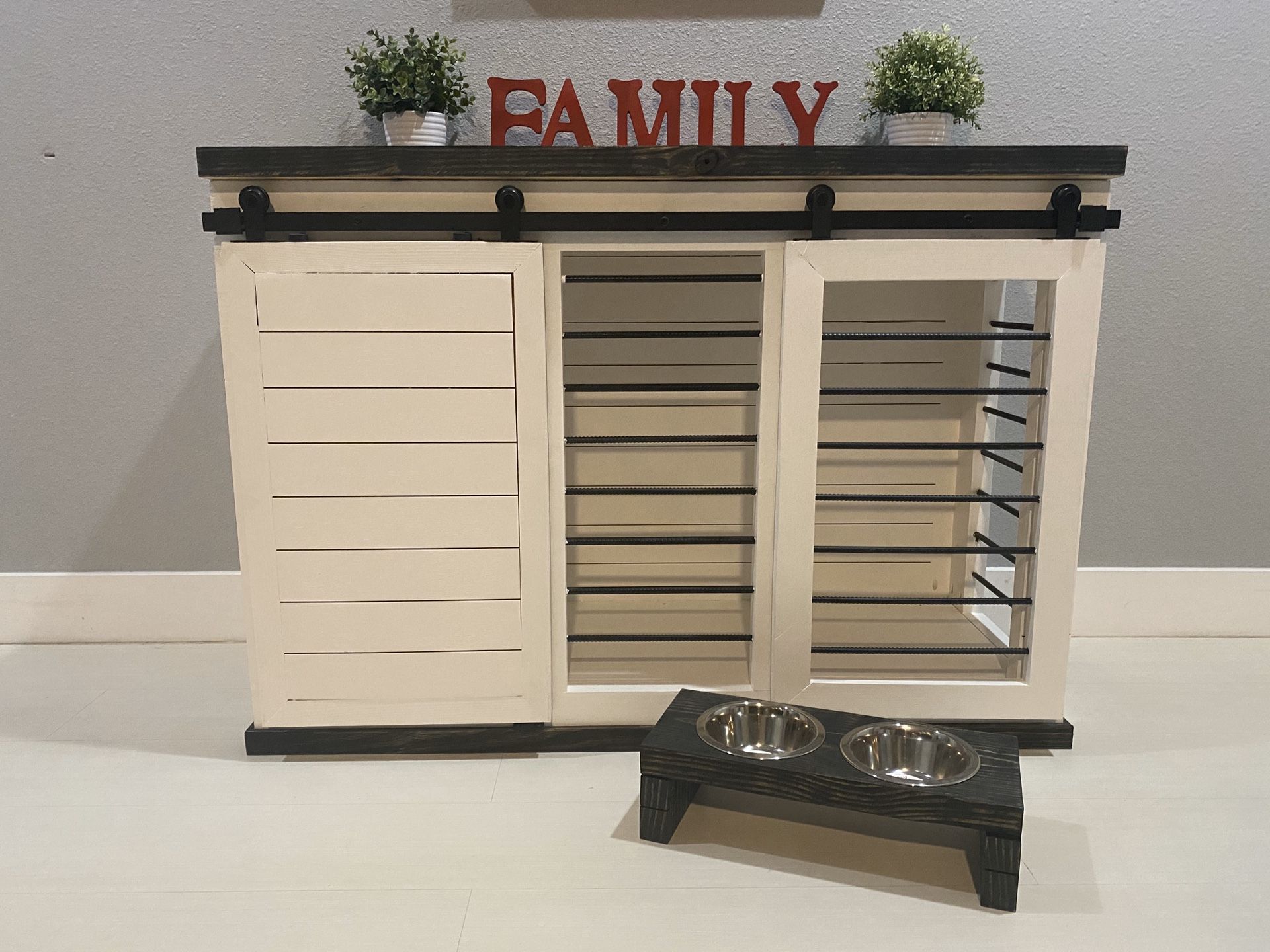 Farmhouse dog kennel / crate / tv stand