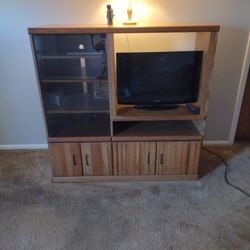 Solid Oak Entertainment Center