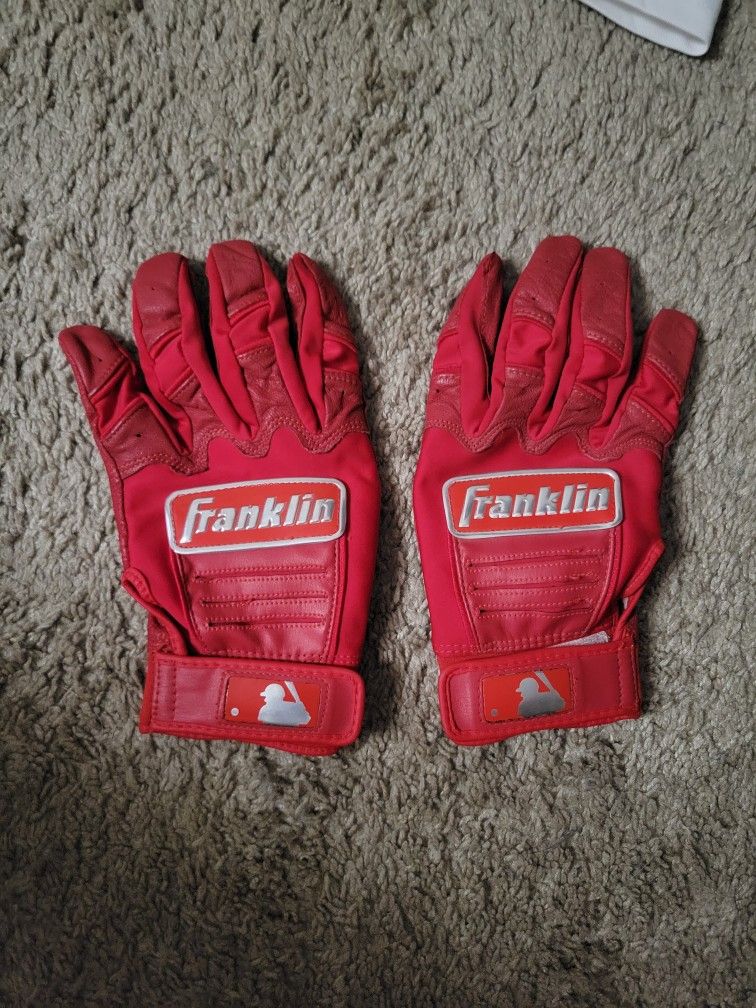 Franklin Red MLB Batting Gloves