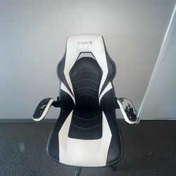 Staples Emerge Vortex Bonded Leather Gaming Chair Black & white