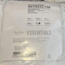 Waterproof King Mattress Pad Martha Stewart Essentials White $40  Martha Stewart Essentials Waterproof King Mattress Pad White 