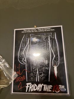 Friday 13 merch autographed