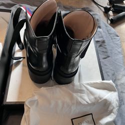 Authentic Gucci Magnum Hiking Boots – Black Leather – Size 38 – Brand New w/ Box