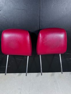 05 Mustang headrest crimson red