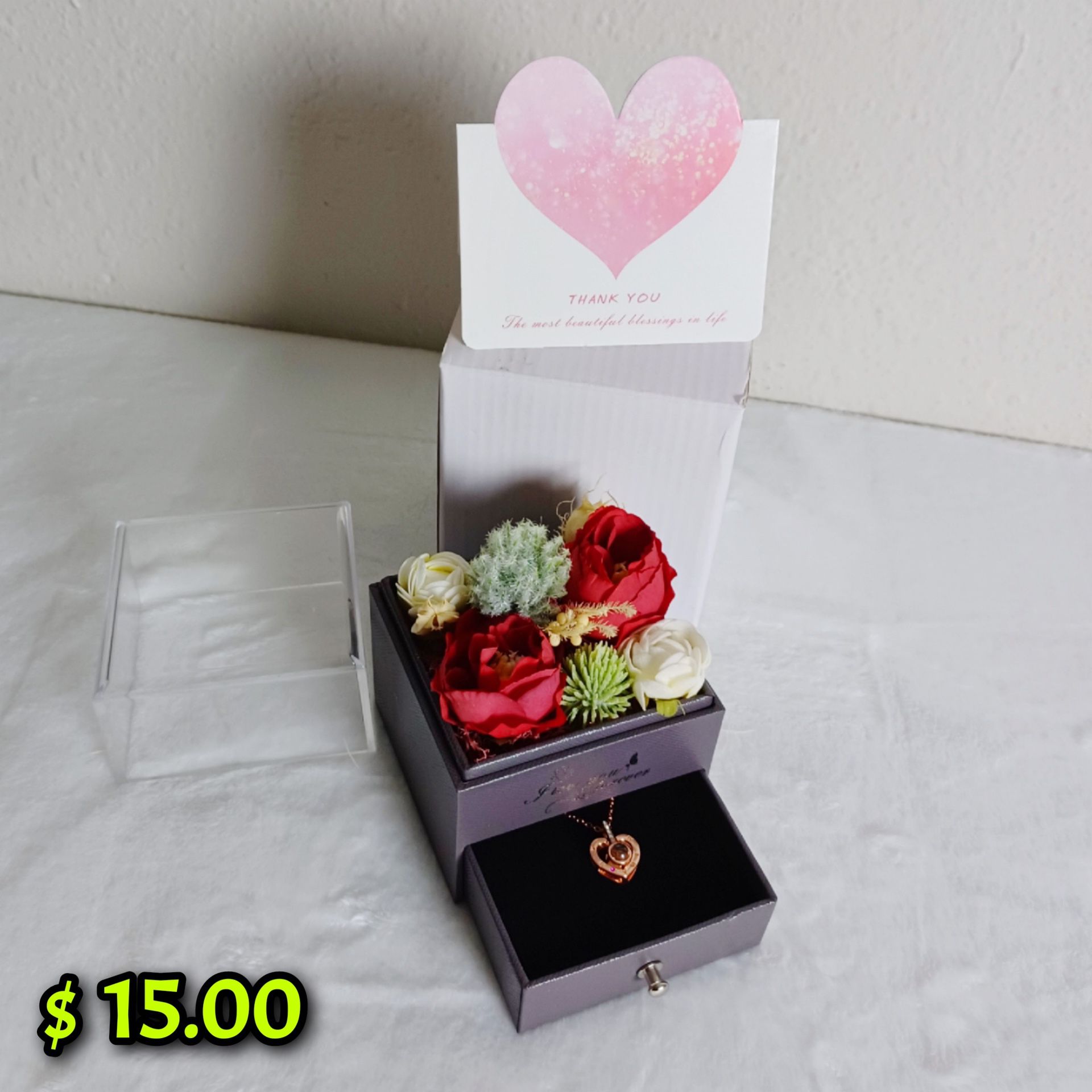 Mother’s Day Red Artificial Flower Gift Set