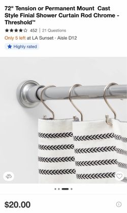 Bathroom shower rod