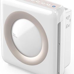 Coway Airmega AP-1512HH(W) True HEPA Purifier with Air Quality Monitoring, Auto, Timer, Filter Indicator, and Eco Mode, 16.8 x 18.3 x 9.7, White