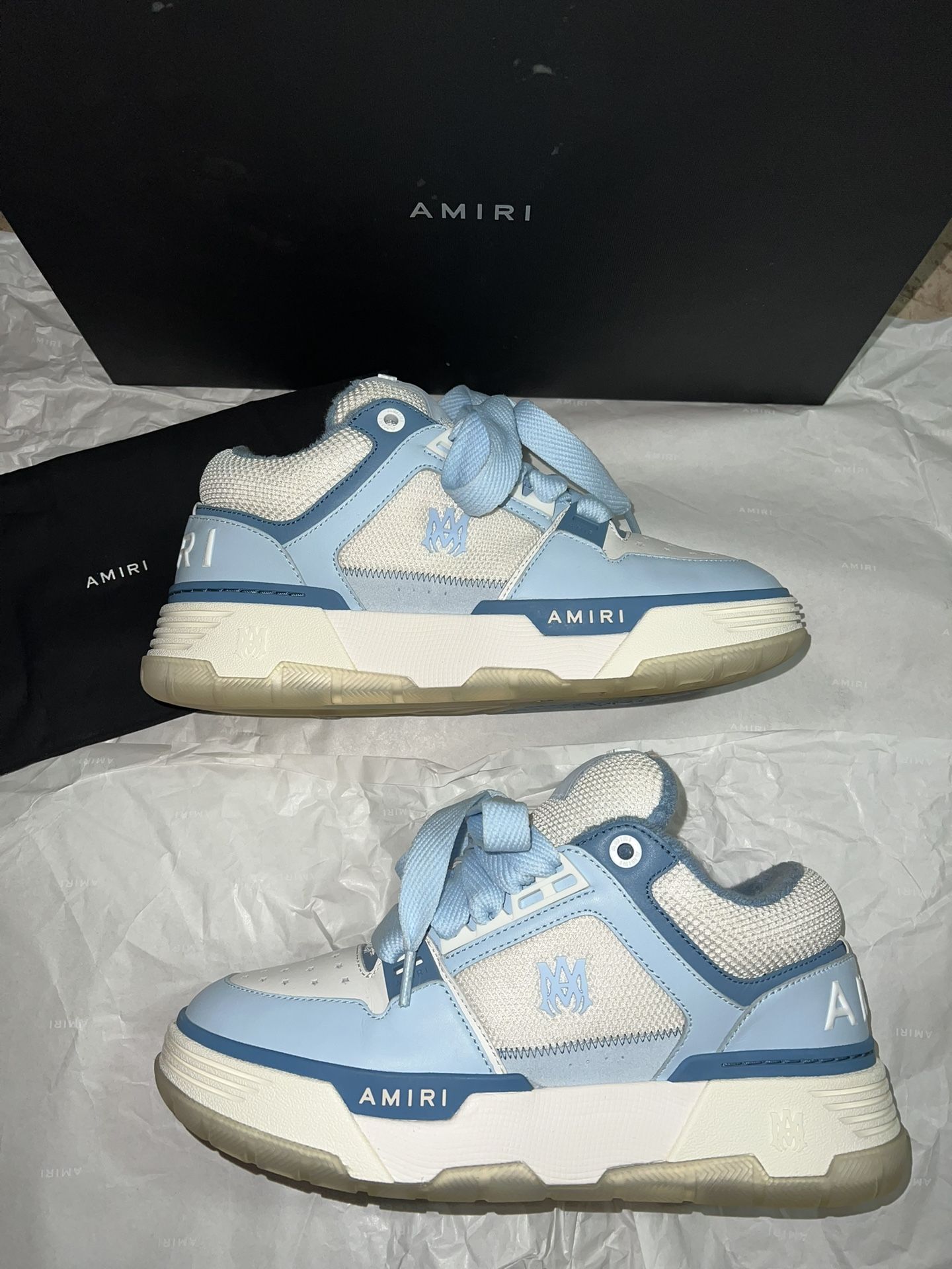 Amiri MA-1 (white/baby Blue)