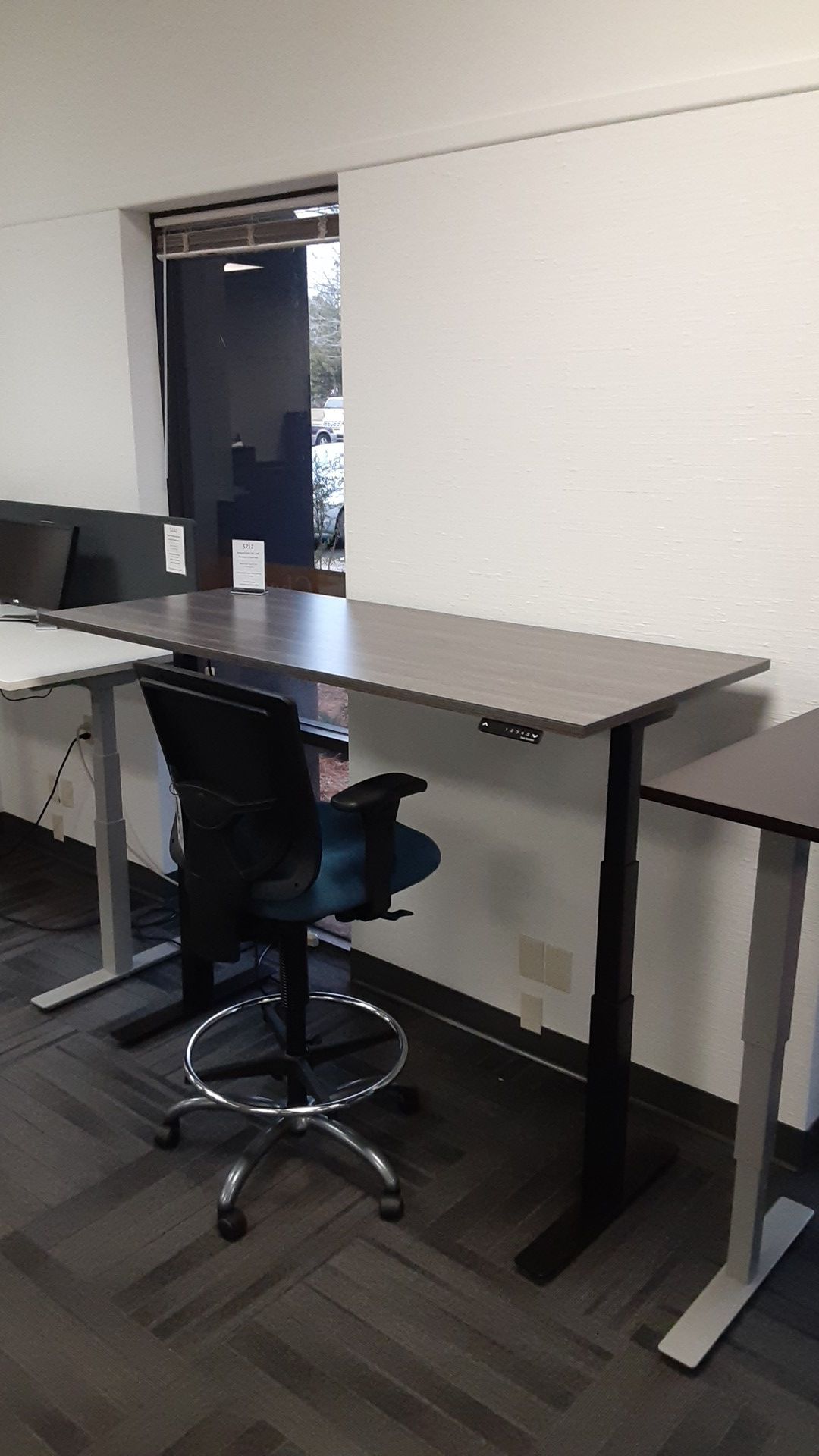 Newport Gray Electronic Sit-Stand Desk 66"×30
