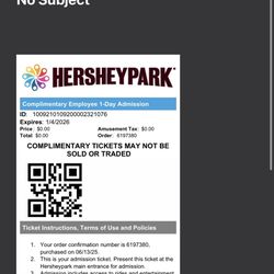 Hershey Park Tickets 