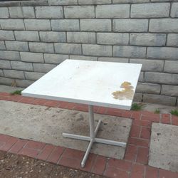 Folding Metal Table  Square 32" X 32" X 28" H