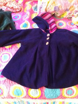 Fleece babydoll coat jacket size 2
