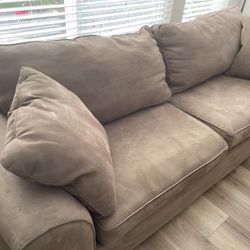 Bauhaus Microsuede Cocoa Brown Couch In Great Condition