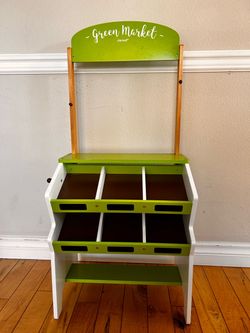 Janod Green Market Kids Play Shop Stand