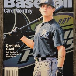 Signed Josh Hamilton Beckett Magazine Auto Tampa Bay Devil Rays Autograph MLB Texas Rangers 