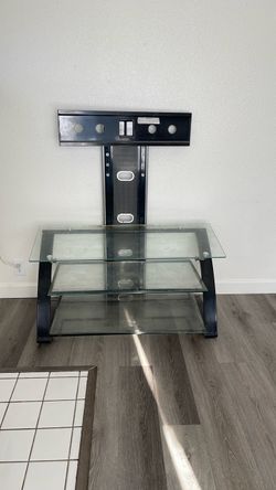 3-Tier Glass TV Stand with Mount
