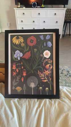 Framed Botanical Wildflower Art Print
