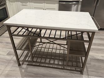 Marble kitchen island